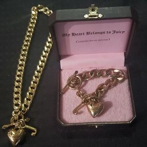 Juicy Couture Matching Necklace & Bracelet Set